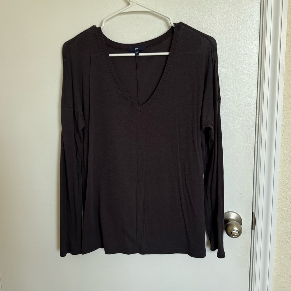 GAP Brown Long Sleeve Tank , S🦋